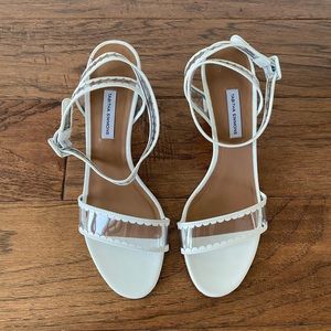 Tabitha Simmons Leticia Heels in White NWOT